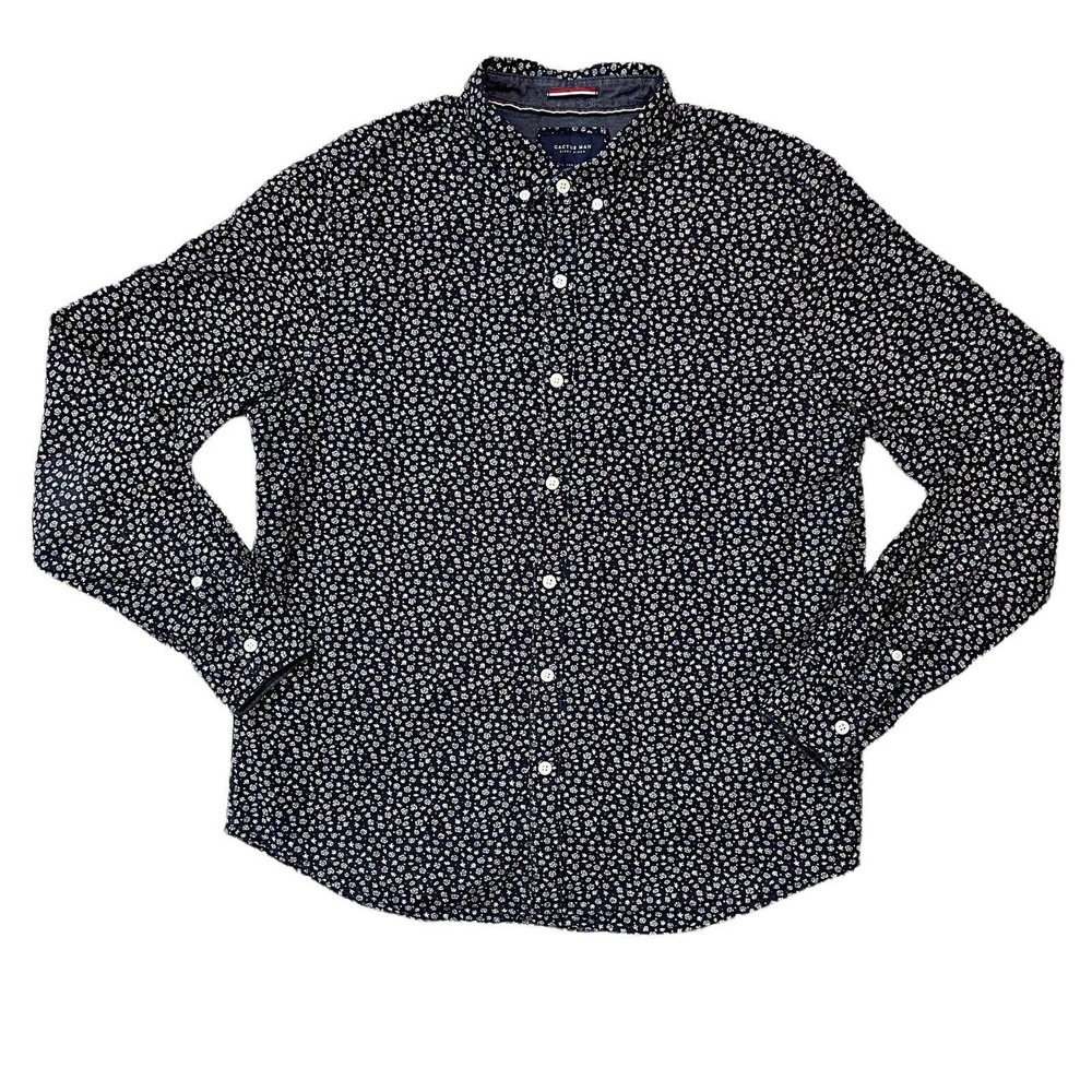 Cactus Man Ricky Singh Rose Button Down Shirt Size L